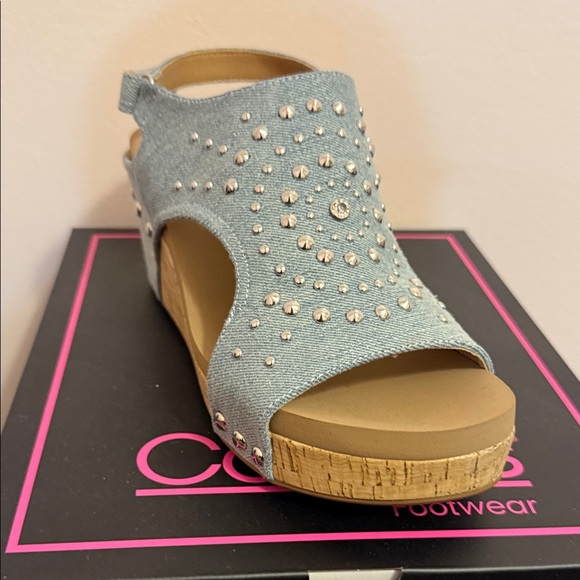 Corkys Light Blue Studded Sandals - Picture 1 of 1
